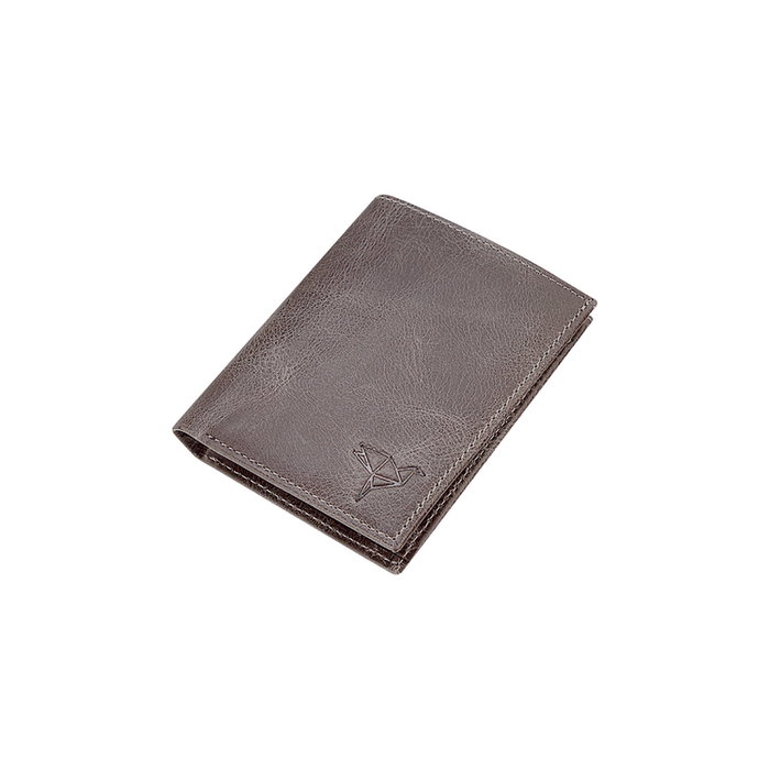 Zoozie Bags Cartera para Hombre en Piel Auténtica Gris